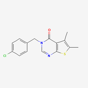 molecular formula C15H13ClN2OS B5803900 3-(4-chlorobenzyl)-5,6-dimethylthieno[2,3-d]pyrimidin-4(3H)-one 