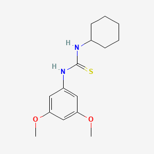 molecular formula C15H22N2O2S B5803913 N-cyclohexyl-N'-(3,5-dimethoxyphenyl)thiourea 