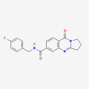molecular formula C19H16FN3O2 B5803923 N-(4-fluorobenzyl)-9-oxo-1,2,3,9-tetrahydropyrrolo[2,1-b]quinazoline-6-carboxamide 