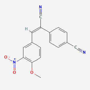 molecular formula C17H11N3O3 B5803925 4-[1-cyano-2-(4-methoxy-3-nitrophenyl)vinyl]benzonitrile 