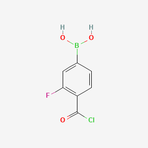 molecular formula C7H5BClFO3 B580395 4-Chlorocarbonyl-3-fluorophenylboronic acid CAS No. 1313712-87-6
