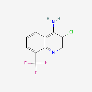 molecular formula C10H6ClF3N2 B580396 3-Chloro-8-(trifluoromethyl)quinolin-4-amine CAS No. 1209602-62-9
