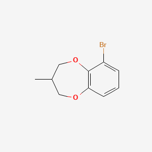 molecular formula C10H11BrO2 B580398 6-溴-3-甲基-3,4-二氢-2H-1,5-苯并二氧戊环 CAS No. 1345471-19-3