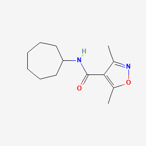 molecular formula C13H20N2O2 B5803999 N-cycloheptyl-3,5-dimethyl-4-isoxazolecarboxamide 