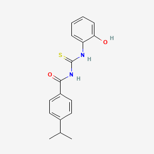 N-{[(2-hydroxyphenyl)amino]carbonothioyl}-4-isopropylbenzamide