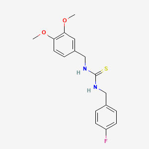 molecular formula C17H19FN2O2S B5804009 N-(3,4-dimethoxybenzyl)-N'-(4-fluorobenzyl)thiourea 
