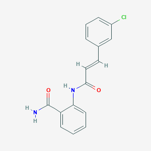 molecular formula C16H13ClN2O2 B5804026 2-{[3-(3-chlorophenyl)acryloyl]amino}benzamide 