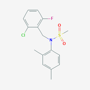 molecular formula C16H17ClFNO2S B5804033 N-(2-chloro-6-fluorobenzyl)-N-(2,4-dimethylphenyl)methanesulfonamide 