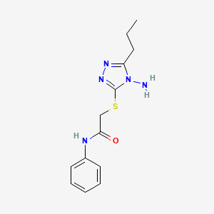 molecular formula C13H17N5OS B5804044 2-[(4-amino-5-propyl-4H-1,2,4-triazol-3-yl)thio]-N-phenylacetamide 