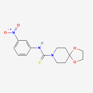 molecular formula C14H17N3O4S B5804049 N-(3-nitrophenyl)-1,4-dioxa-8-azaspiro[4.5]decane-8-carbothioamide 
