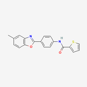 molecular formula C19H14N2O2S B5804077 N-[4-(5-methyl-1,3-benzoxazol-2-yl)phenyl]-2-thiophenecarboxamide 