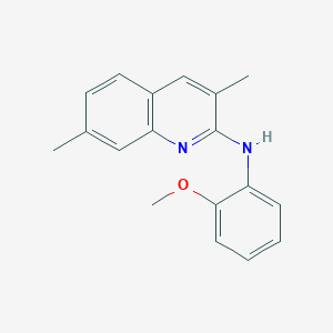N-(2-methoxyphenyl)-3,7-dimethyl-2-quinolinamine