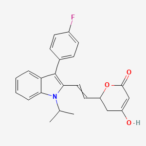 6-{2-[3-(4-Fluorophenyl)-1-(propan-2-yl)-1H-indol-2-yl]ethenyl}-4-hydroxy-5,6-dihydro-2H-pyran-2-one