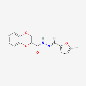 molecular formula C15H14N2O4 B5804095 N'-[(5-methyl-2-furyl)methylene]-2,3-dihydro-1,4-benzodioxine-2-carbohydrazide 