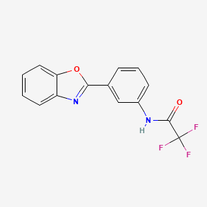 molecular formula C15H9F3N2O2 B5804100 N-[3-(1,3-benzoxazol-2-yl)phenyl]-2,2,2-trifluoroacetamide 