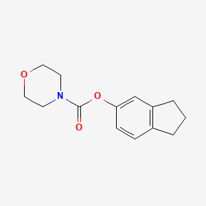 molecular formula C14H17NO3 B5804105 2,3-dihydro-1H-inden-5-yl 4-morpholinecarboxylate 