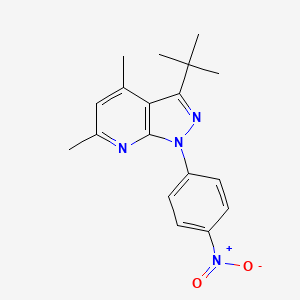 molecular formula C18H20N4O2 B5804112 3-tert-butyl-4,6-dimethyl-1-(4-nitrophenyl)-1H-pyrazolo[3,4-b]pyridine 
