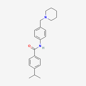 molecular formula C22H28N2O B5804119 4-isopropyl-N-[4-(1-piperidinylmethyl)phenyl]benzamide 