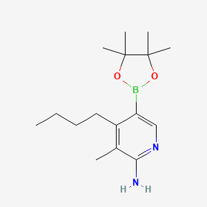 molecular formula C16H27BN2O2 B580412 n-Butyl-3-methyl-5-(4,4,5,5-tetramethyl-1,3,2-dioxaborolan-2-yl)pyridin-2-amine CAS No. 1353718-21-4