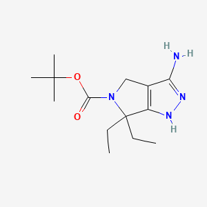 molecular formula C14H24N4O2 B580413 tert-butyl 3-amino-6,6-diethyl-4,6-dihydropyrrolo[3,4-c]pyrazole-5(1H)-carboxylate CAS No. 1246643-57-1