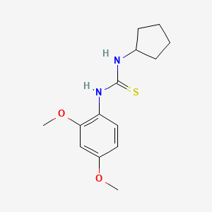 molecular formula C14H20N2O2S B5804134 N-cyclopentyl-N'-(2,4-dimethoxyphenyl)thiourea 