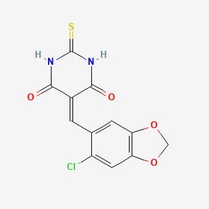 5-[(6-chloro-1,3-benzodioxol-5-yl)methylene]-2-thioxodihydro-4,6(1H,5H)-pyrimidinedione