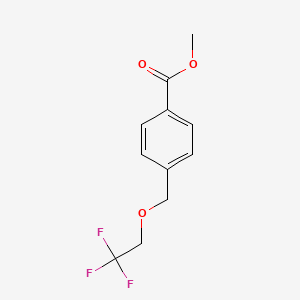 molecular formula C11H11F3O3 B5804150 methyl 4-[(2,2,2-trifluoroethoxy)methyl]benzoate 