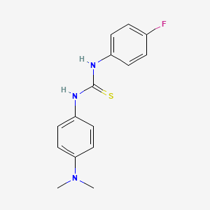 molecular formula C15H16FN3S B5804161 N-[4-(dimethylamino)phenyl]-N'-(4-fluorophenyl)thiourea 