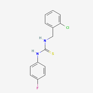 molecular formula C14H12ClFN2S B5804176 N-(2-chlorobenzyl)-N'-(4-fluorophenyl)thiourea 