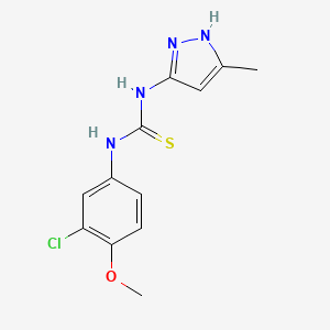 molecular formula C12H13ClN4OS B5804217 N-(3-chloro-4-methoxyphenyl)-N'-(3-methyl-1H-pyrazol-5-yl)thiourea 
