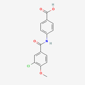 molecular formula C15H12ClNO4 B5804226 4-[(3-chloro-4-methoxybenzoyl)amino]benzoic acid 