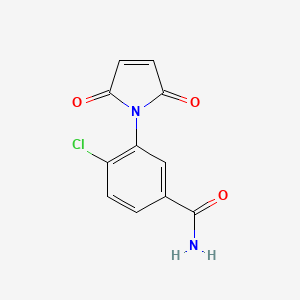 molecular formula C11H7ClN2O3 B5804232 4-chloro-3-(2,5-dioxo-2,5-dihydro-1H-pyrrol-1-yl)benzamide 