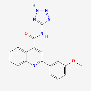 molecular formula C18H14N6O2 B5804238 2-(3-methoxyphenyl)-N-1H-tetrazol-5-yl-4-quinolinecarboxamide 