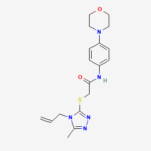 molecular formula C18H23N5O2S B5804241 2-[(4-allyl-5-methyl-4H-1,2,4-triazol-3-yl)thio]-N-[4-(4-morpholinyl)phenyl]acetamide 