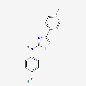 molecular formula C16H14N2OS B5804280 4-{[4-(4-methylphenyl)-1,3-thiazol-2-yl]amino}phenol 