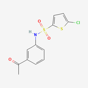 molecular formula C12H10ClNO3S2 B5804294 N-(3-acetylphenyl)-5-chloro-2-thiophenesulfonamide 