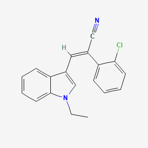 molecular formula C19H15ClN2 B5804301 2-(2-chlorophenyl)-3-(1-ethyl-1H-indol-3-yl)acrylonitrile 