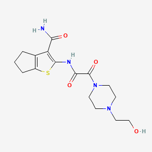 molecular formula C16H22N4O4S B5804306 2-{[[4-(2-hydroxyethyl)-1-piperazinyl](oxo)acetyl]amino}-5,6-dihydro-4H-cyclopenta[b]thiophene-3-carboxamide 