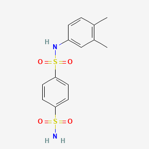 molecular formula C14H16N2O4S2 B5804314 N-(3,4-dimethylphenyl)-1,4-benzenedisulfonamide 
