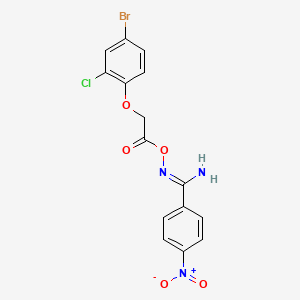 N'-{[(4-bromo-2-chlorophenoxy)acetyl]oxy}-4-nitrobenzenecarboximidamide