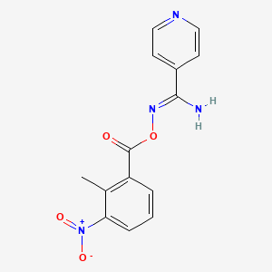 molecular formula C14H12N4O4 B5804330 N'-[(2-methyl-3-nitrobenzoyl)oxy]-4-pyridinecarboximidamide 