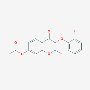 molecular formula C18H13FO5 B5804350 3-(2-fluorophenoxy)-2-methyl-4-oxo-4H-chromen-7-yl acetate 
