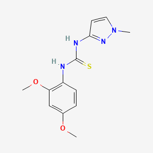 molecular formula C13H16N4O2S B5804356 N-(2,4-dimethoxyphenyl)-N'-(1-methyl-1H-pyrazol-3-yl)thiourea 