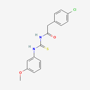molecular formula C16H15ClN2O2S B5804380 2-(4-chlorophenyl)-N-{[(3-methoxyphenyl)amino]carbonothioyl}acetamide 