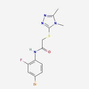 molecular formula C12H12BrFN4OS B5804407 N-(4-bromo-2-fluorophenyl)-2-[(4,5-dimethyl-4H-1,2,4-triazol-3-yl)thio]acetamide 