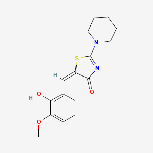 5-(2-hydroxy-3-methoxybenzylidene)-2-(1-piperidinyl)-1,3-thiazol-4(5H)-one