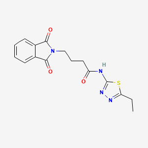 molecular formula C16H16N4O3S B5804419 4-(1,3-dioxo-1,3-dihydro-2H-isoindol-2-yl)-N-(5-ethyl-1,3,4-thiadiazol-2-yl)butanamide 