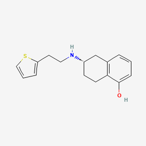 molecular formula C16H19NOS B580443 (S)-6-((2-(チオフェン-2-イル)エチル)アミノ)-5,6,7,8-テトラヒドロナフタレン-1-オール CAS No. 153409-14-4