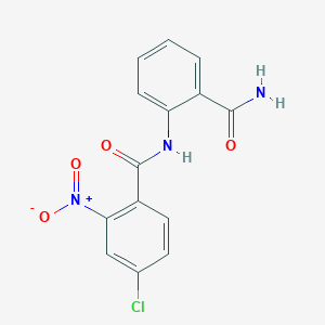 molecular formula C14H10ClN3O4 B5804446 N-[2-(aminocarbonyl)phenyl]-4-chloro-2-nitrobenzamide 