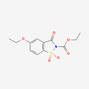 molecular formula C12H13NO6S B5804449 ethyl 5-ethoxy-3-oxo-1,2-benzisothiazole-2(3H)-carboxylate 1,1-dioxide 
